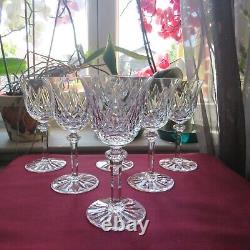 6 verres a eau en cristal de saint louis modèle sammy signé H 17 cm