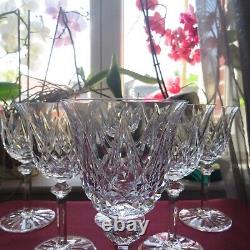 6 verres a eau en cristal de saint louis modèle sammy signé H 17 cm