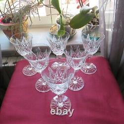 6 verres a eau en cristal de saint louis modèle sammy signé H 17 cm