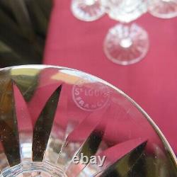 6 verres a eau en cristal de saint louis modèle sammy signé H 17 cm