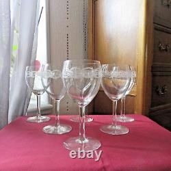 6 verres a eau en cristal de saint louis modèle vendôme taille 85