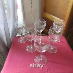 6 verres a eau en cristal de saint louis modèle vendôme taille 85