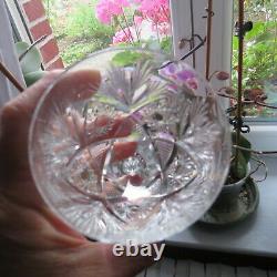 6 verres à eau en cristal de saint louis ou baccarat richement taillé H 18 cm