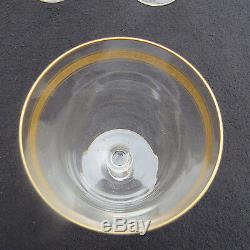 6 verres à eau en cristal de saint louis service Talma décor Gold type thistle