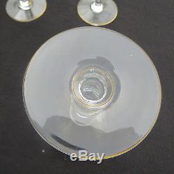 6 verres à eau en cristal de saint louis service Talma décor Gold type thistle