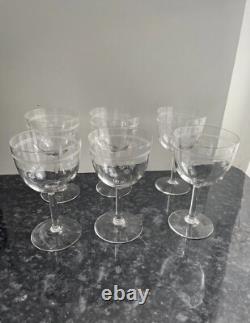 6 verres à eau en cristal grave baccarat ou st louis