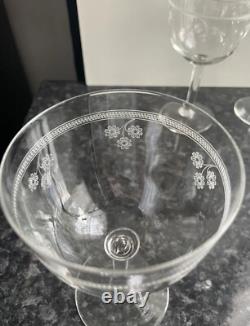 6 verres à eau en cristal grave baccarat ou st louis