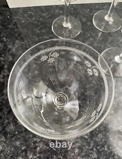 6 verres à eau en cristal grave baccarat ou st louis