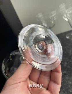 6 verres à eau en cristal grave baccarat ou st louis
