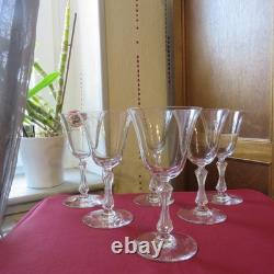 6 verres a eau en cristal saint louis modèle Lozère uni H 16, 5 cm signée