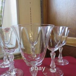 6 verres a eau en cristal saint louis modèle Lozère uni H 16, 5 cm signée