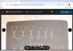 6 verres a eau en cristal saint louis modèle Lozère uni H 16, 5 cm signée