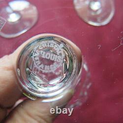 6 verres a eau en cristal saint louis modèle chantilly H 17,6 signé L 2