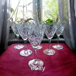 6 verres a eau en cristal saint louis modèle chantilly H 17,6 signé L 4