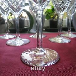 6 verres a eau en cristal saint louis modèle chantilly H 18,5 cm signé lot 1