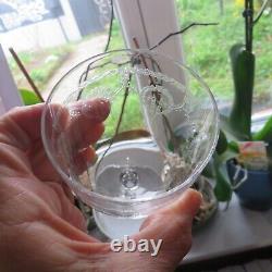 6 verres a eau en cristal saint louis modèle noël gravure 3540 H 16,6 cm
