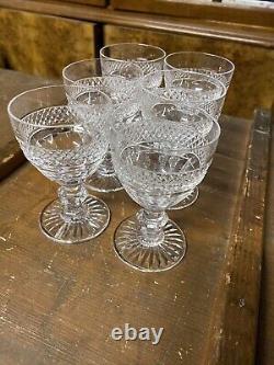 6 verres à eau modèle Trianon en cristal de Saint Louis 14cm