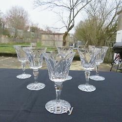 6 verres a eau ou a vin rouge en cristal de saint louis Camargue signé H 15,1 L2