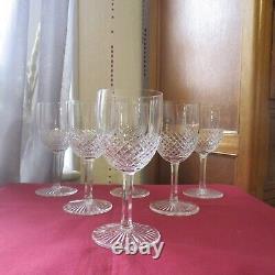 6 verres à eau ou vin rouge en cristal saint louis modèle Roty vendôme H 14,5 cm