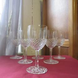 6 verres à eau ou vin rouge en cristal saint louis modèle Roty vendôme H 14,5 cm
