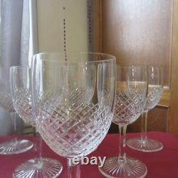 6 verres à eau ou vin rouge en cristal saint louis modèle Roty vendôme H 14,5 cm