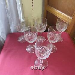 6 verres à eau ou vin rouge en cristal saint louis modèle Roty vendôme H 14,5 cm