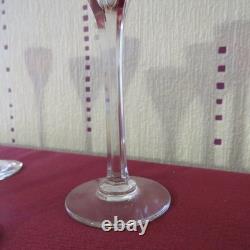 6 verres à liqueur de couleur en cristal de saint louis modèle bristol H 13,9 cm