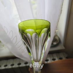6 verres à liqueur de couleur en cristal de saint louis modèle bristol H 13,9 cm