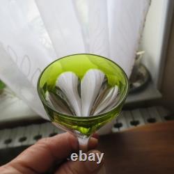 6 verres à liqueur de couleur en cristal de saint louis modèle bristol H 13,9 cm