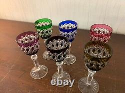 6 verres à liqueur en cristal Saint Louis autres (prix à la pièce)
