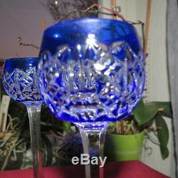 6 verres à liqueur en cristal de saint louis modèle riesling signé H 12,5 cm