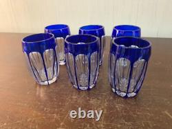 6 verres à liqueur en cristal overlay de Saint Louis ou Nancy (prix à la pièce)