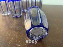 6 verres à liqueur en cristal overlay de Saint Louis ou Nancy (prix à la pièce)