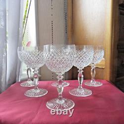 6 verres a vin ROUGE en cristal de saint louis modèle tacite H 15,5 cm