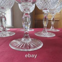 6 verres a vin ROUGE en cristal de saint louis modèle tacite H 15,5 cm