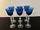 6 Verres à Vin Roemer Bubble Bleu Cristal Saint Louis (prix à La Pièce)