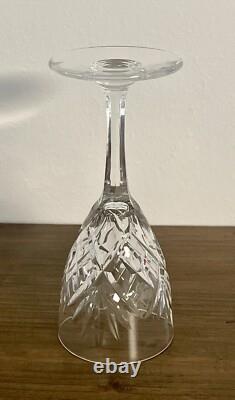 6 verres à vin blanc Saint-Louis signés Chantilly cristal 14 cm