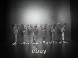 6 verres a vin blanc cristal taillé Saint ST Louis modèles Nelly 15,6 cm