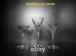 6 verres a vin blanc cristal taillé Saint ST Louis modèles Nelly 15,6 cm