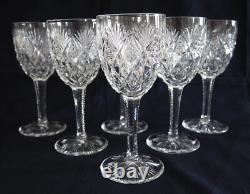 6 verres à vin cristal de St Louis modèle Florence 14,1cm signés