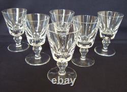 6 verres à vin cristal de St Louis modèle Jersey 11,2cm signés