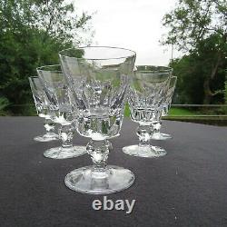 6 verres à vin cristal de saint louis jersey pour le paquebot France H 11,2 L 2