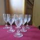 6 Verres A Vin Cristal De Saint Louis Mod&egrave;le Massenet Taill&eacute; H 13 Cm