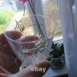 6 verres a vin cristal de saint louis signé modèle Massenet taillé h 13 cm A