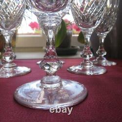 6 verres a vin cristal de saint louis signé modèle Messine H 13 cm