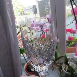 6 verres a vin cristal de saint louis signé modèle Messine H 13 cm