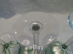 6 verres à vin cristal saint louis overlay vert bristol crystal wine glasses