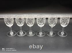 6 verres à vin cuit, Porto, liqueur en Cristal de SAINT-LOUIS modéle NOEL, H 12,3cm