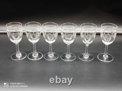 6 verres à vin cuit, Porto, liqueur en Cristal de SAINT-LOUIS modéle NOEL, H 12,3cm