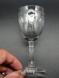 6 verres à vin cuit, Porto, liqueur en Cristal de SAINT-LOUIS modéle NOEL, H 12,3cm